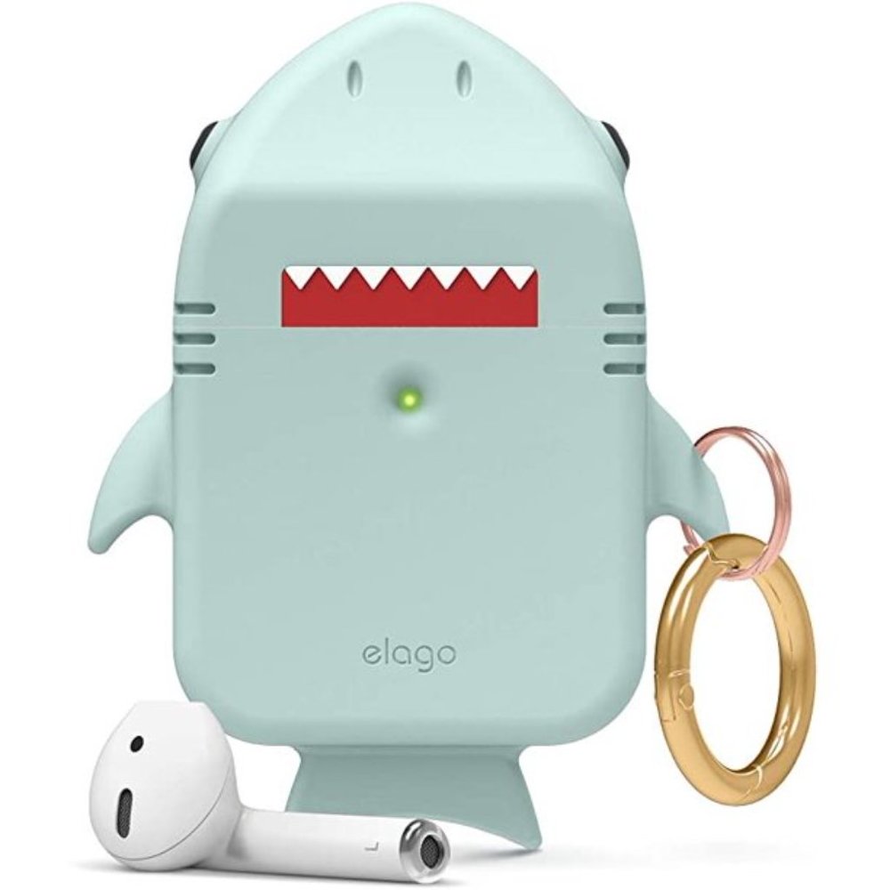 elago Shark AirPods Case for AirPods 1 & 2 (Baby Mint)